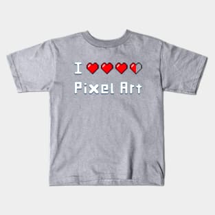 I Love Pixel Art Kids T-Shirt